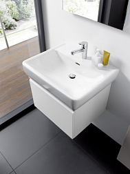 Подвесная раковина Pro A 60х48х15 см, с покрытием lcc, с 1 отверстием для смесителя, SaphirKeramik 8.1895.2.400.104.1 Laufen